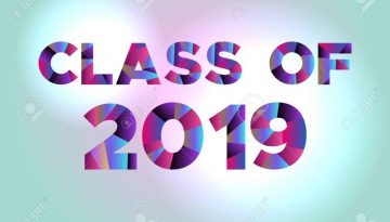Class of 2019 Concept Colorful Word Art Illustration