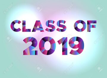 Class of 2019 Concept Colorful Word Art Illustration